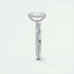 2 CT Emerald Solitaire CVD F/VS1 Diamond Engagement Ring 5