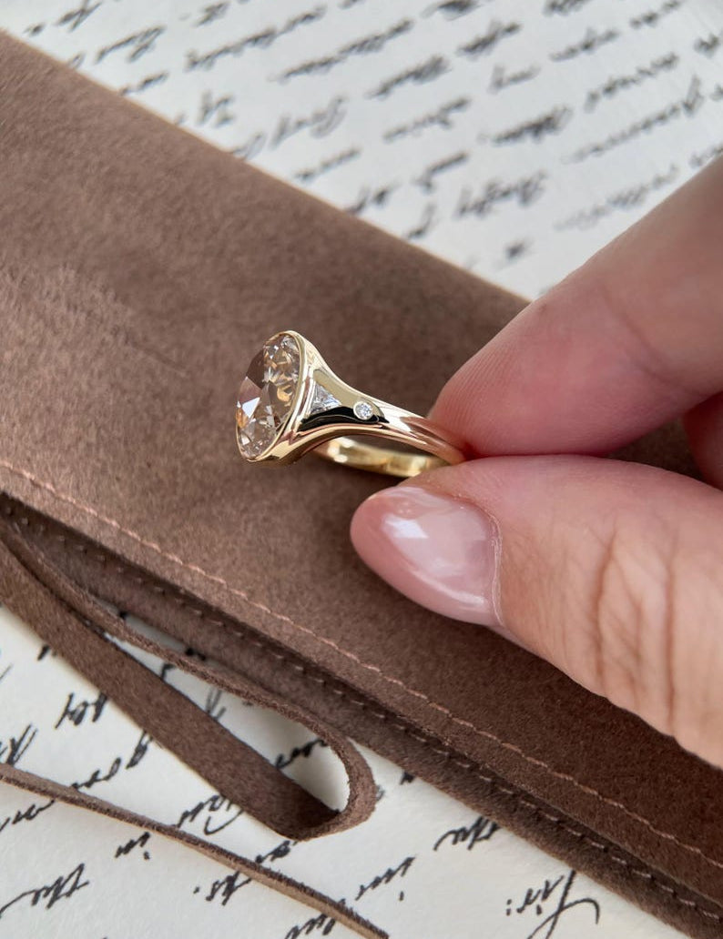 Round Cut Solitaire Lab Grown Diamond Engagement Ring
