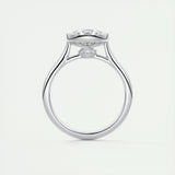 2 CT Round Bezel CVD F/VS1 Diamond Engagement Ring 6