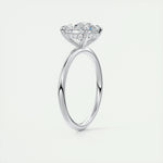 2 CT Round Hidden Halo CVD F/VS1 Diamond Engagement Ring 6