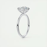 2 CT Round Hidden Halo CVD F/VS1 Diamond Engagement Ring 6