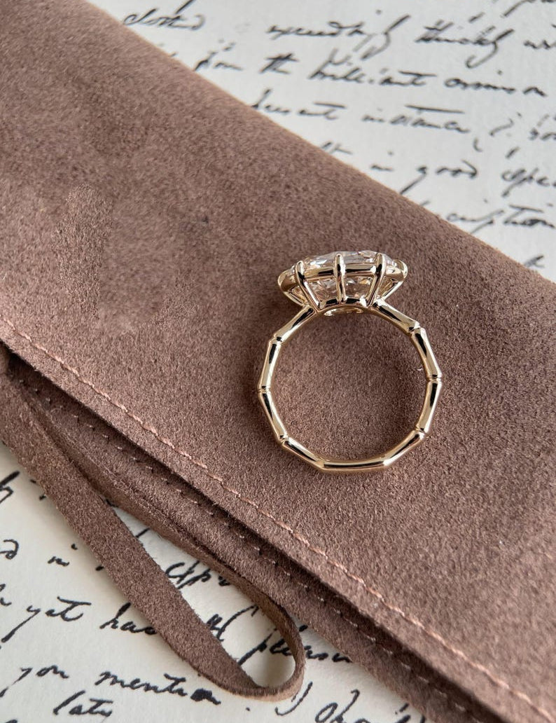 Round Cut Solitaire Lab Grown Diamond Engagement Ring