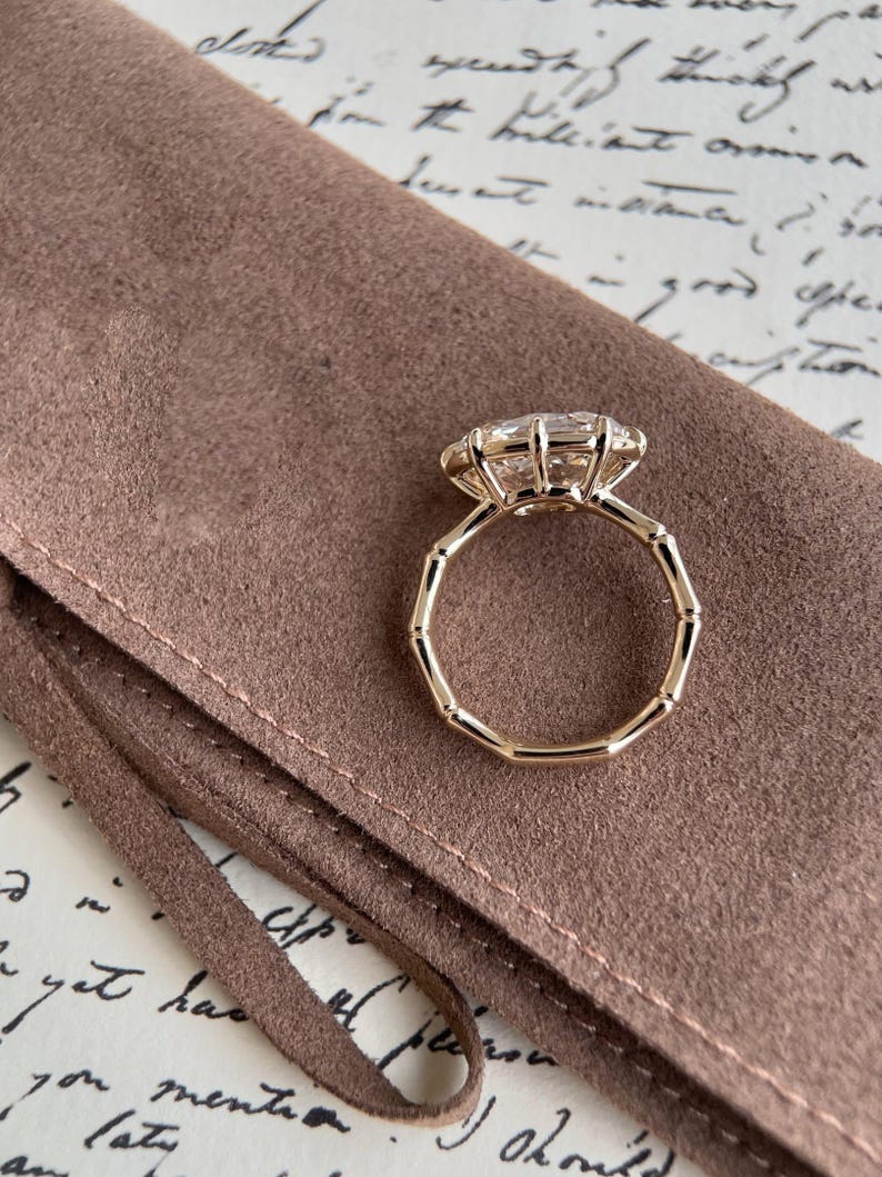 Round Cut Solitaire Lab Grown Diamond Engagement Ring