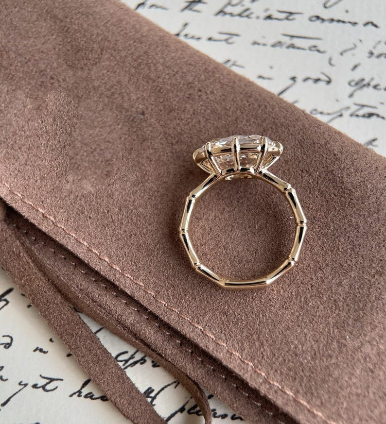 Round Cut Solitaire Lab Grown Diamond Engagement Ring
