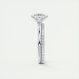 2 CT Cushion Half Bezel CVD F/VS1 Diamond Engagement Ring 6