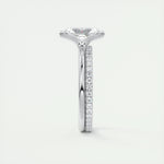 2 CT Radiant Half Bezel CVD F/VS1 Diamond Engagement Ring 5