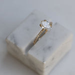 Oval Cut Pave Lab Grown Diamond Engagement Ring