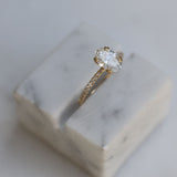 Oval Cut Pave Lab Grown Diamond Engagement Ring