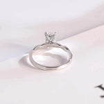 Stunning 1.0 - 2.0 CT Emerald Moissanite Engagement Ring with Hidden Halo Design 7
