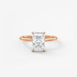 Radiant Hidden Halo Lab Grown Diamond Engagement Ring