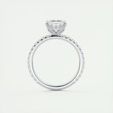 2 CT Asscher Solitaire CVD F/VS1 Diamond Engagement Ring 7