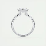 2 CT Oval Half Bezel CVD F/VS1 Diamond Engagement Ring 7