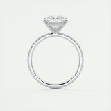 2 CT Princess Solitaire CVD F/VS1 Diamond Engagement Ring 7
