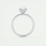 2 CT Oval Solitaire CVD F/VS1 Diamond Engagement Ring 8