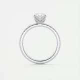 1.5 CT Oval Solitaire CVD F/VS1 Diamond Engagement Ring 7