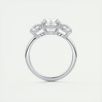 2 CT Round Three Stone CVD F/VS1 Diamond Engagement Ring 7