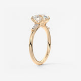 Round Three Stone Lab Grown Diamond Engagement Ring