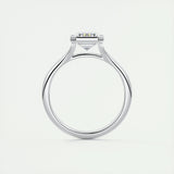 2 CT Emerald Bezel CVD F/VS1 Diamond Engagement Ring 7