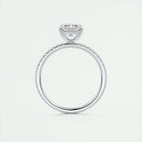 2 CT Emerald Solitaire CVD F/VS1 Diamond Engagement Ring 7