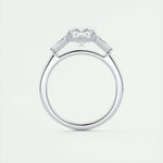 2 CT Cushion Three Stone CVD F/VS1 Diamond Engagement Ring 7