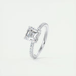 2 CT Asscher Solitaire CVD F/VS1 Diamond Engagement Ring 4