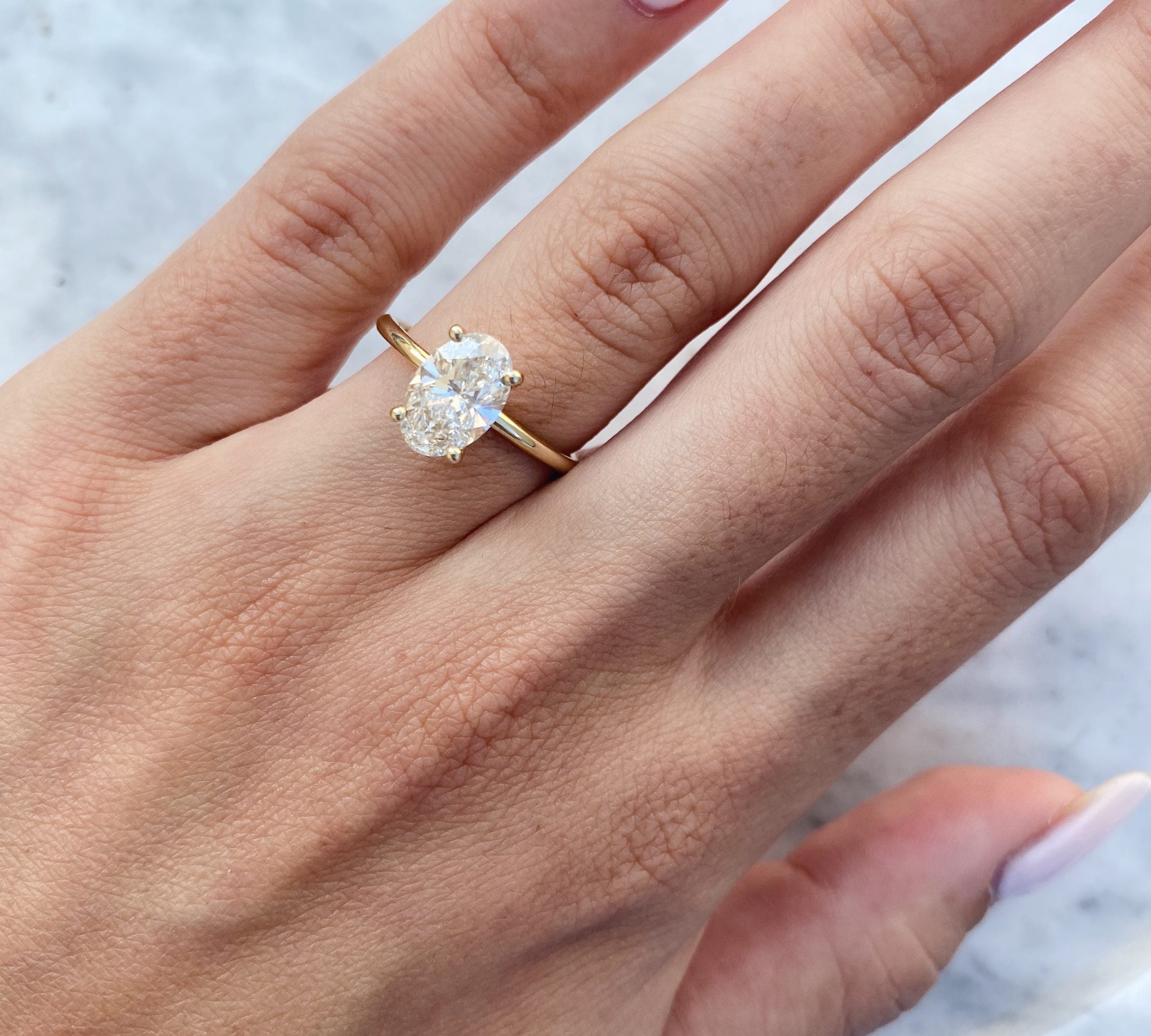 Oval Solitaire Lab Grown Diamond Engagement Ring