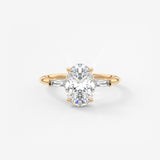Oval Three Stone Lab Grown Diamond Engagement Ring