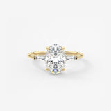 Oval Three Stone Lab Grown Diamond Engagement Ring