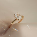 1.5 CT Elongated Cushion Moissanite Engagement Ring