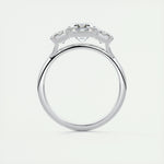 2 CT Emerald Three Stone CVD F/VS1 Diamond Engagement Ring 8