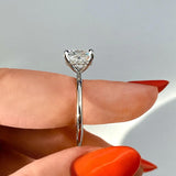 2 CT Cushion Hidden Halo CVD F/VS1 Diamond Engagement Ring 8