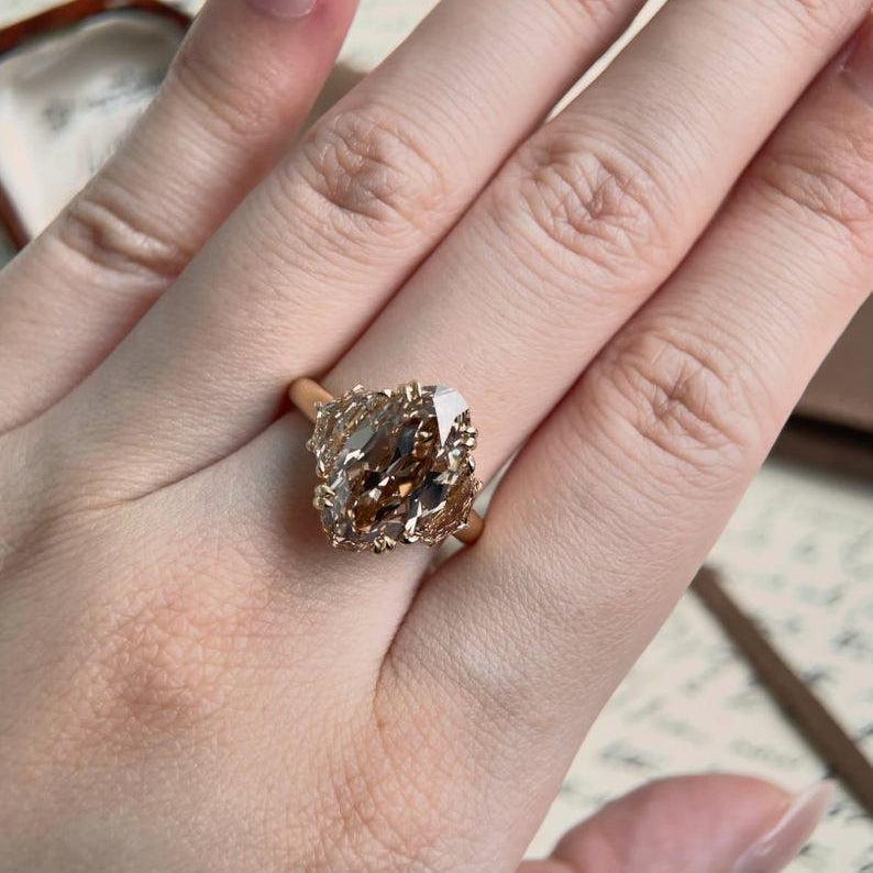 Round Cut Solitaire Lab Grown Diamond Engagement Ring