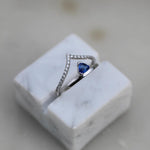 0.225 CT Round Curved Lab Grown Diamond Wedding Band