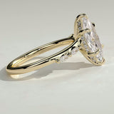 2 CT Marquise Pave Lab Grown Diamond Engagement Ring