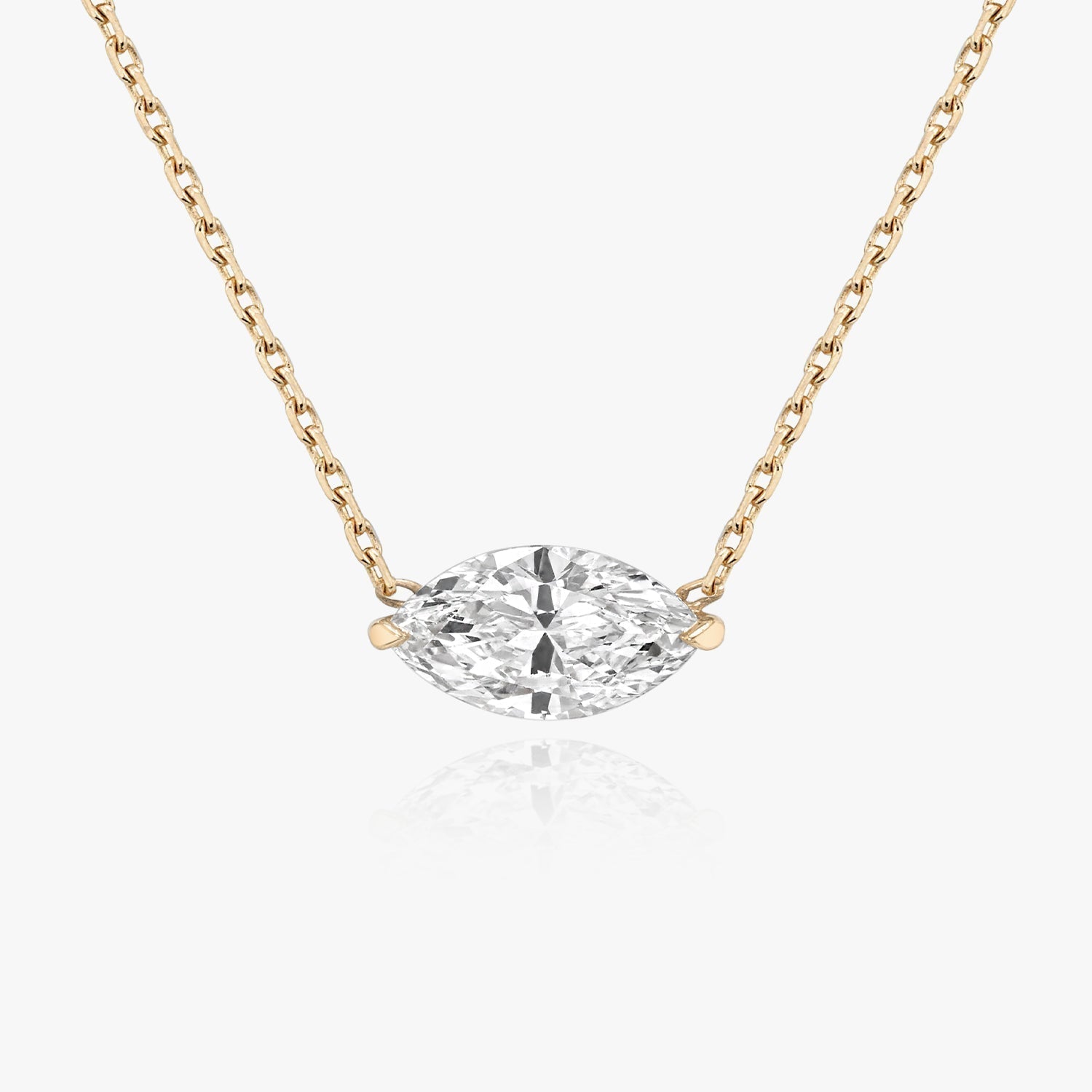 1.0 CT Marquise Solitaire Lab Grown Diamond Necklace