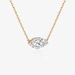 1.0 CT Marquise Solitaire Lab Grown Diamond Necklace
