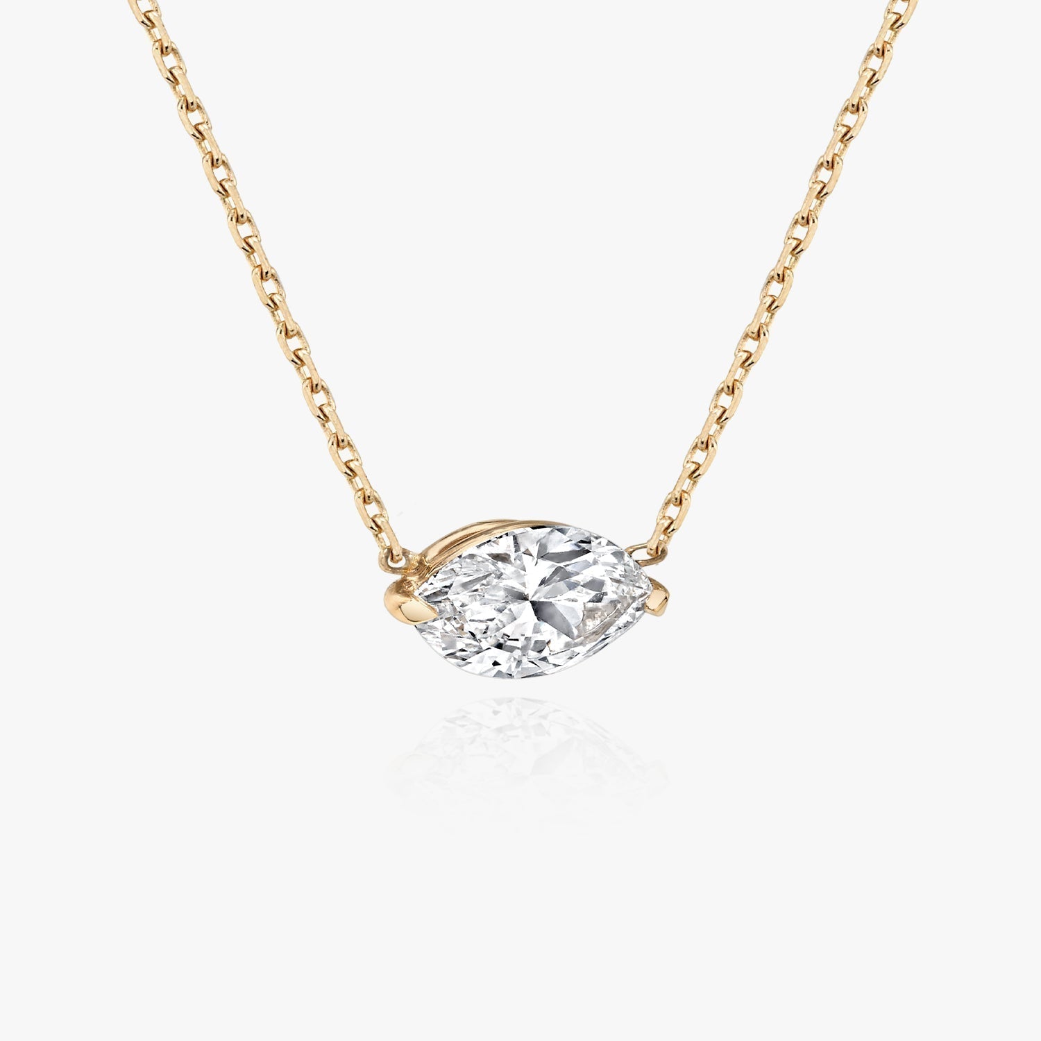 1.0 CT Marquise Solitaire Lab Grown Diamond Necklace
