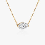 1.0 CT Marquise Solitaire Lab Grown Diamond Necklace