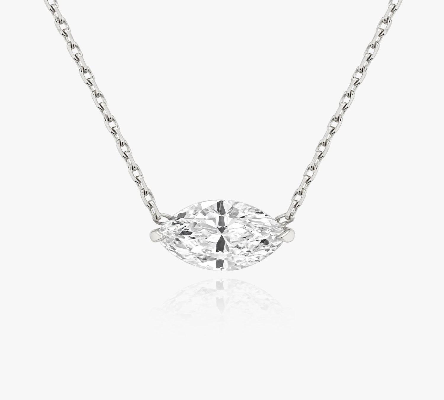 1.0 CT Marquise Solitaire Lab Grown Diamond Necklace