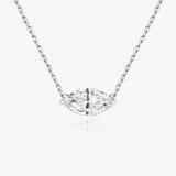 1.0 CT Marquise Solitaire Lab Grown Diamond Necklace