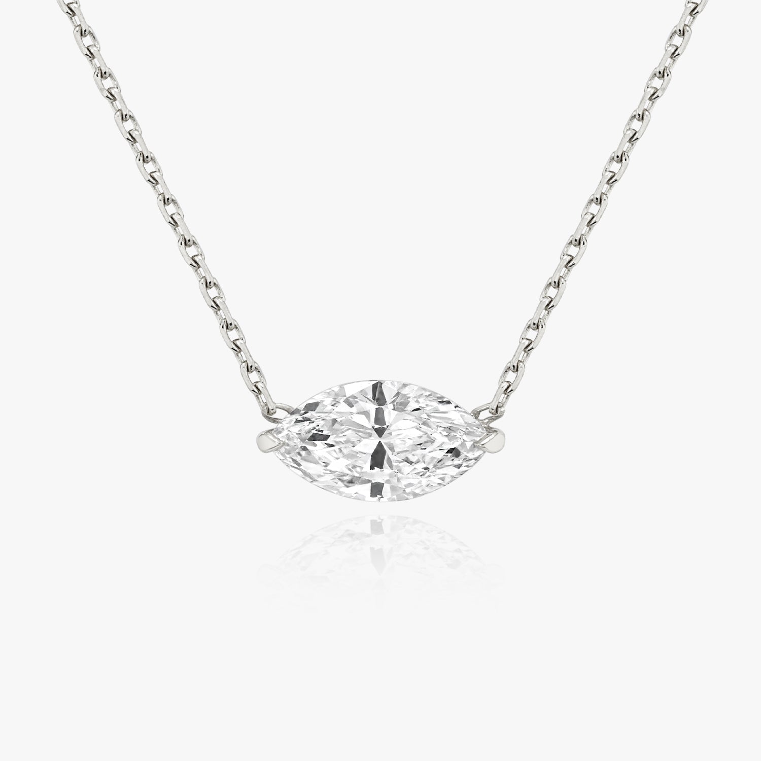 1.0 CT Marquise Solitaire Lab Grown Diamond Necklace
