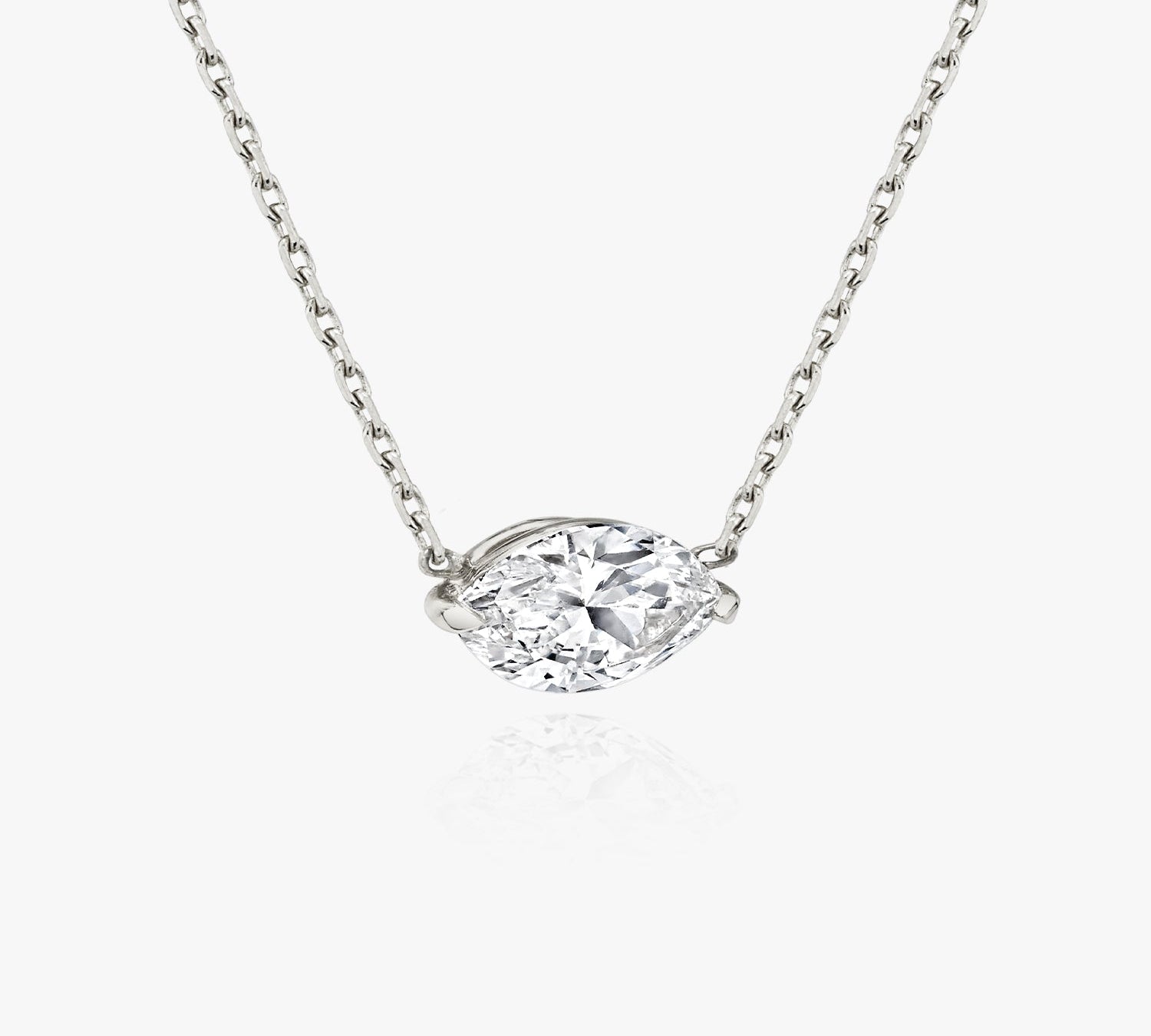 1.0 CT Marquise Solitaire Lab Grown Diamond Necklace