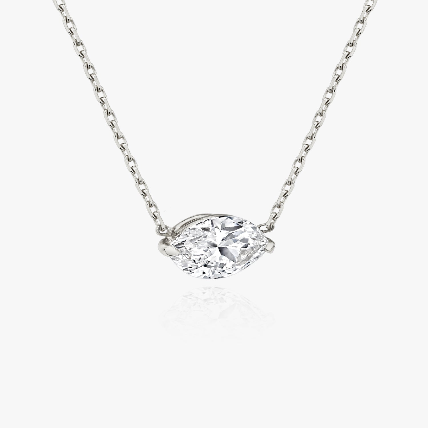 1.0 CT Marquise Solitaire Lab Grown Diamond Necklace