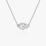 1.0 CT Marquise Solitaire Lab Grown Diamond Necklace
