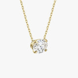 1.0 CT Oval Solitaire  Lab Grown Diamond Necklace