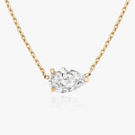 1.0 CT Pear Solitaire  Lab Grown Diamond Necklace