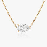 1.0 CT Pear Solitaire  Lab Grown Diamond Necklace
