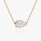 1.0 CT Pear Solitaire  Lab Grown Diamond Necklace