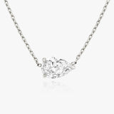 1.0 CT Pear Solitaire  Lab Grown Diamond Necklace