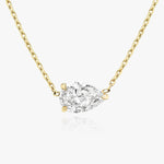 1.0 CT Pear Solitaire  Lab Grown Diamond Necklace